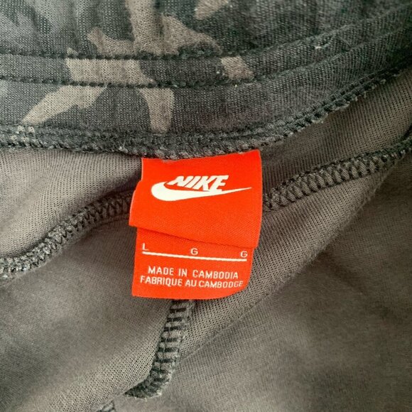 Nike Sweatpants Mens Large Tech Fleece Black Camo Joggers Track Workout 682852 - Picture 8 of 13